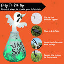 Halloween Inflatable Ghost in Jar 6ft with Green LED Lights