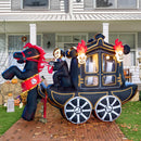 Joiedomi 10 FT Hellfire Carriage Inflatable with LEDs - Halloween Yard Decor