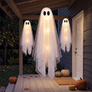 JOYIN 3 PCS Light Up Hanging Ghosts - Warm White LED Halloween Decor