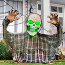 Animated Zombie Groundbreaker with Green Light & Movable Arms