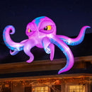 JOYIN 10 FT Inflatable Rooftop Octopus - LED Light Up Halloween Decor