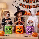 JOYIN 3 PCS Light Up Pumpkin Buckets - Glow While You Trick or Treat
