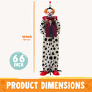 JOYIN 67" Animatronic Clown with Pop-Up Box - Motion Activated Halloween Prop