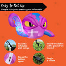 Joiedomi 4 FT Inflatable Purple Octopus Window Decor - LED Halloween Prop