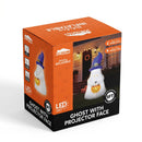 Joiedomi 5 FT Inflatable Witch Ghost with Projector Face & Music - LED Decor