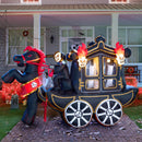 Joiedomi 10 FT Hellfire Carriage Inflatable with LEDs - Halloween Yard Decor