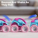 3 Pack Monster Truck Toys, Friction Powered Pull Back Car Toys