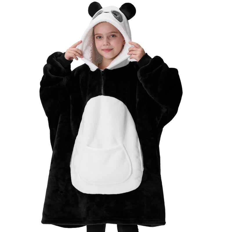 Kids' Sherpa Wearable Blanket-Panda Shape