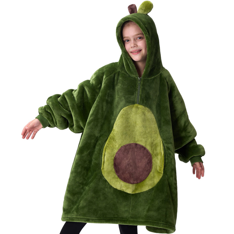 Kids' Sherpa Wearable Blanket-Avocado Shape