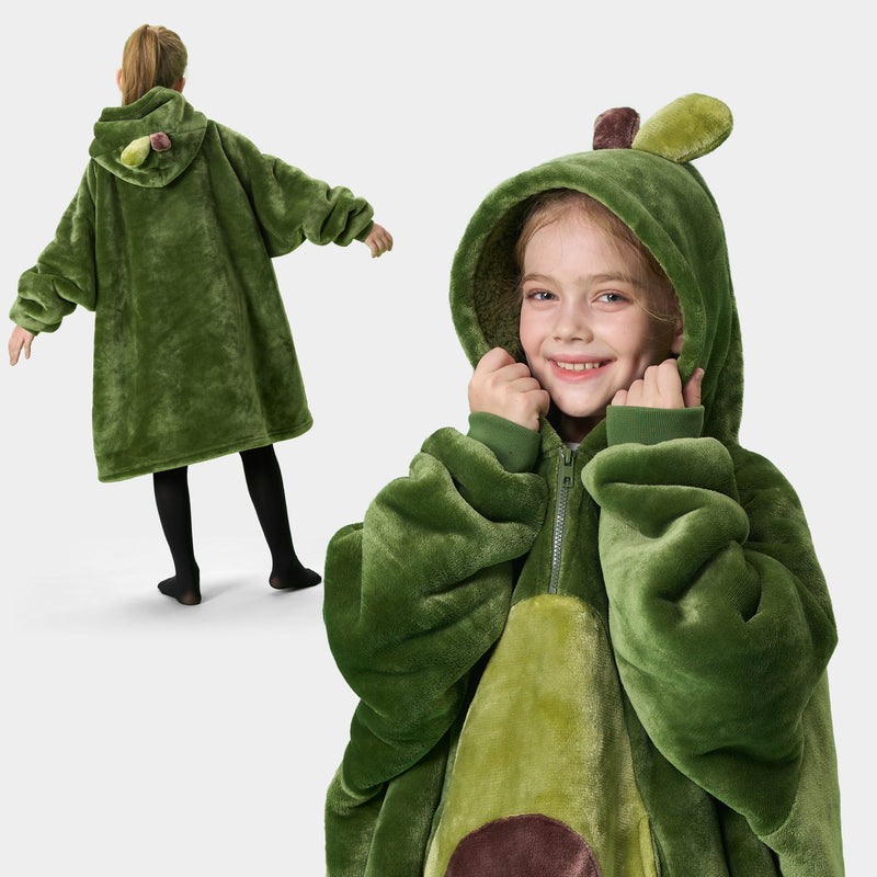 Kids' Sherpa Wearable Blanket-Avocado Shape