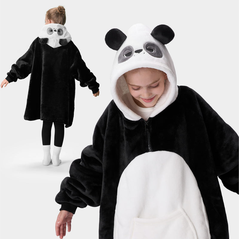 Kids' Sherpa Wearable Blanket-Panda Shape