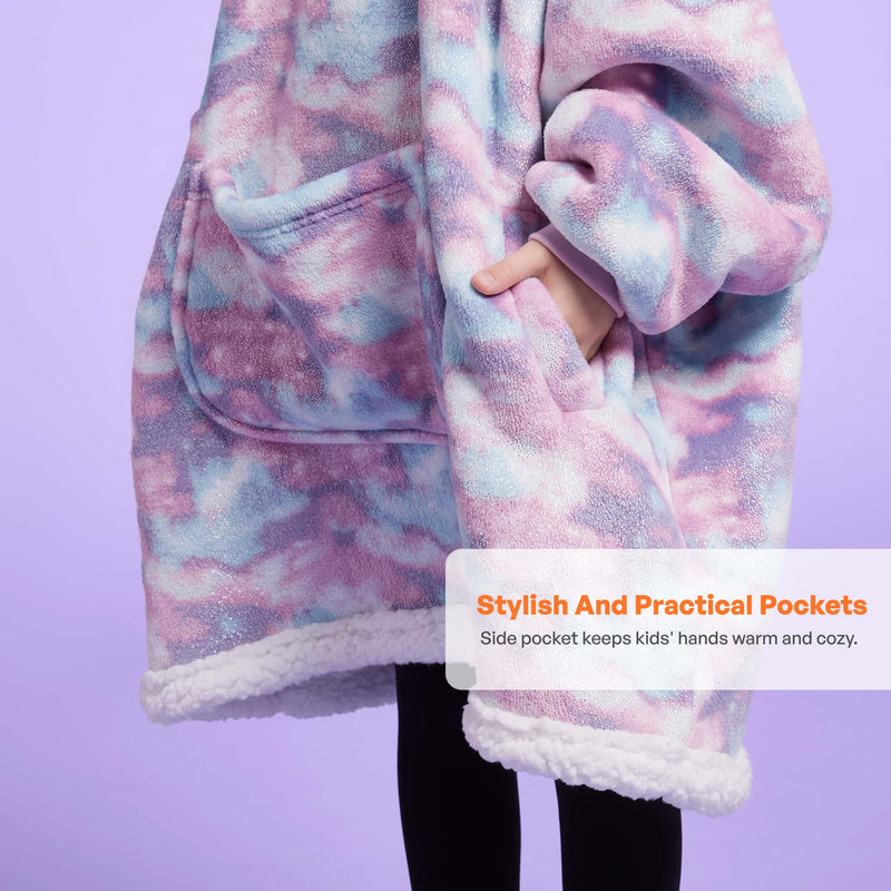 Kids' Sherpa Wearable Blanket-Unicorn Shape