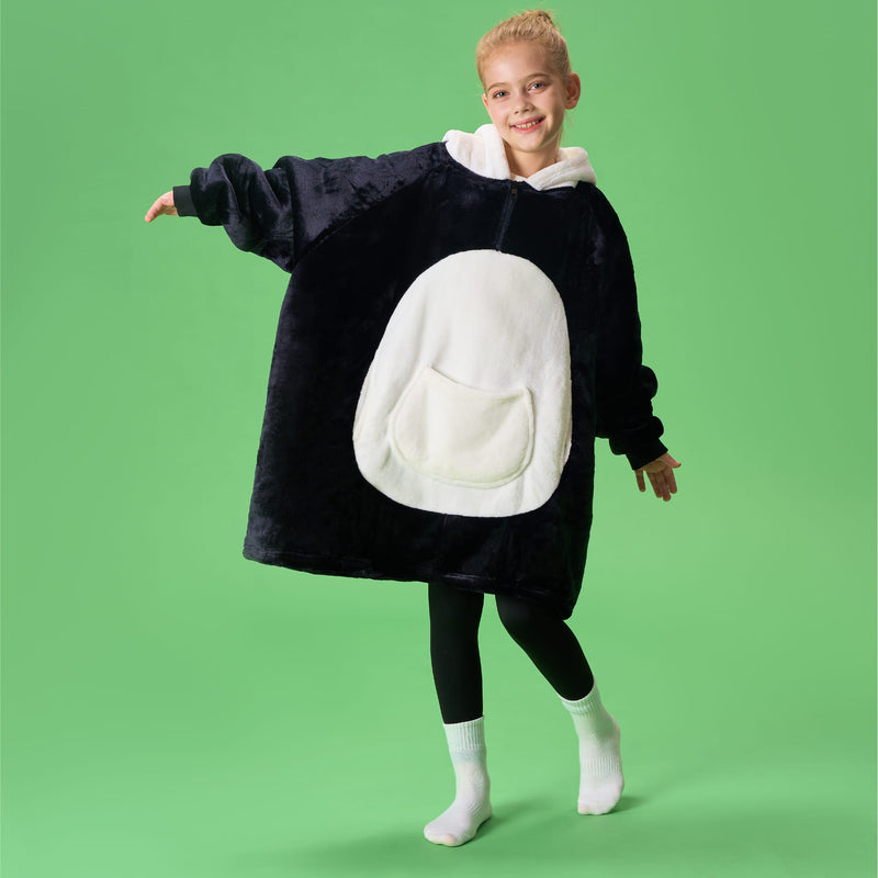 Kids' Sherpa Wearable Blanket-Panda Shape