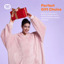 Adult Flannel Long Wearable Blanket-Pink