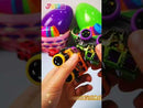 12Pcs 3.8in Easter Eggs Packed with Pull Back Monster Cars and Trucks for Easter Egg Hunt