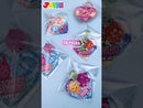 28Pcs Glitter Mochi Toys with Kids Valentines Cards for Classroom Exchange