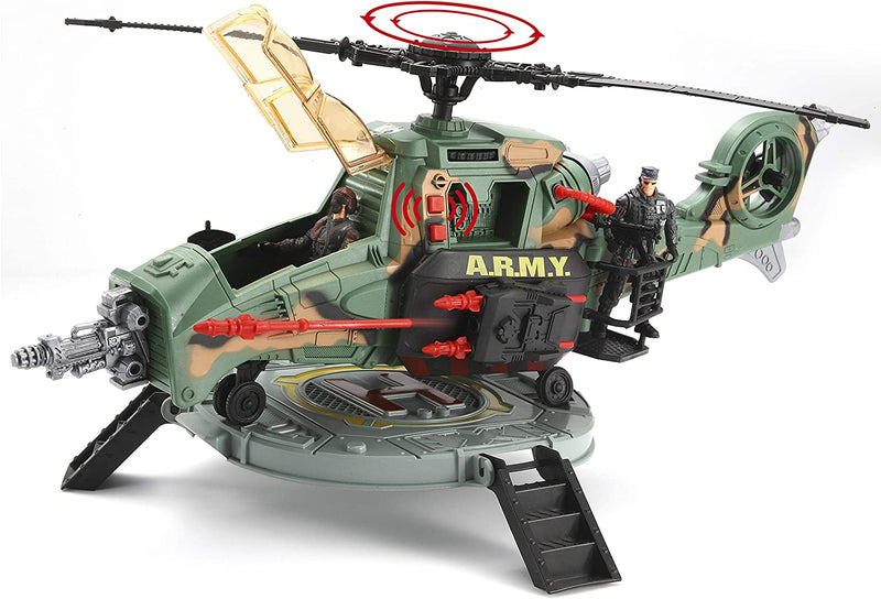 10-in-1 Jumbo Military Combat Helicopter Toy Set