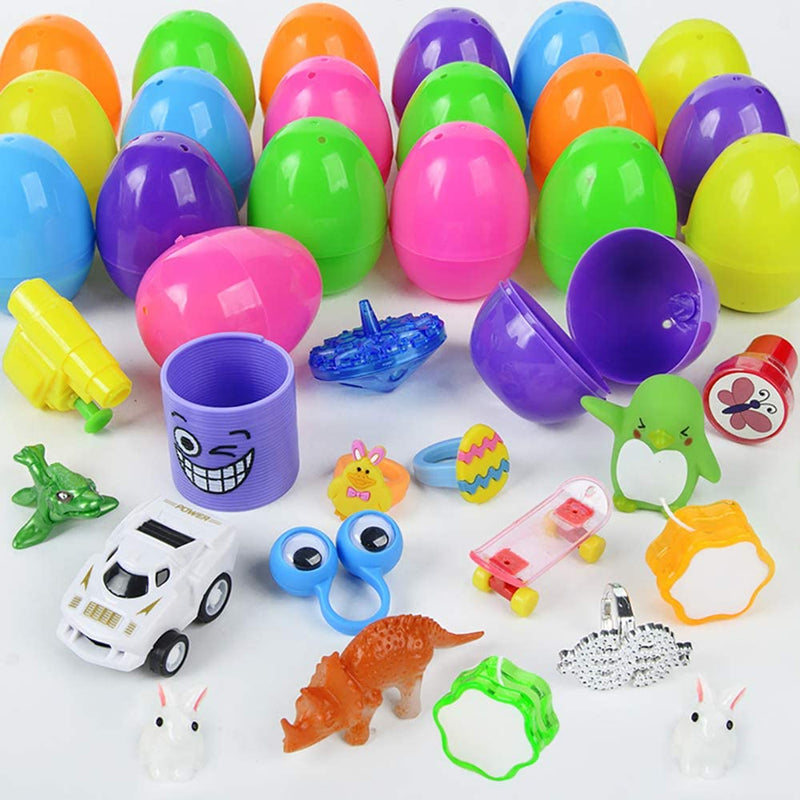 60Pcs Assorted Toys Prefilled Easter Eggs 2.5in