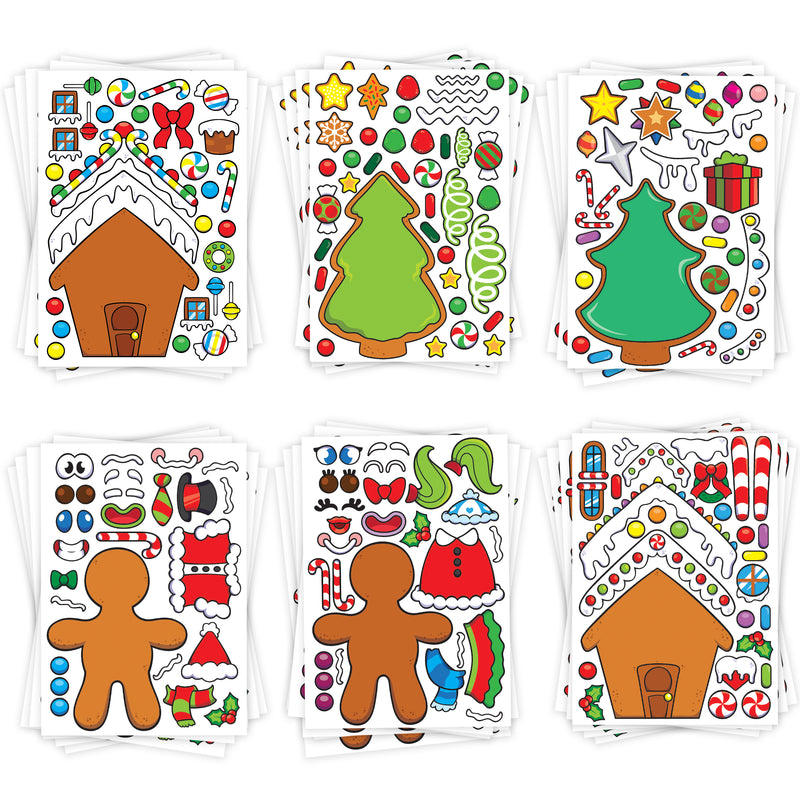 Make-a-Face Gingerbread Series and Trees, 36 Pcs