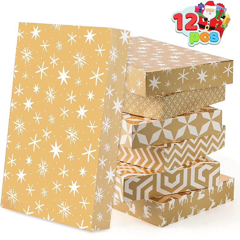 Foil Golden Boxes, 12 Pcs