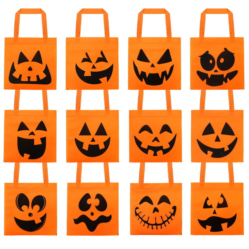 Non-Woven Pumpkin Goodie Bags, 30 Pcs