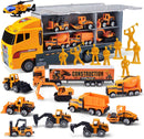 11 in 1 Diecast Construction Vehicles with Carrier Truck