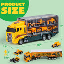 11 in 1 Diecast Construction Vehicles with Carrier Truck