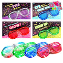 12Pcs LED Glasses with Valentines Day Cards for Kids-Classroom Exchange Gifts