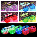 12Pcs LED Glasses with Valentines Day Cards for Kids-Classroom Exchange Gifts