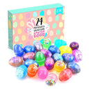 24Pcs 2.36in Slime and Confetti Accessories Prefilled Easter Eggs for Easter Egg Hunt
