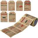 120 Pcs Kraft Paper Sticker Roll
