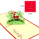 push bubble 3d Christmas Greeting Cards, 7 Pcs