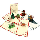 push bubble 3d Christmas Greeting Cards, 7 Pcs