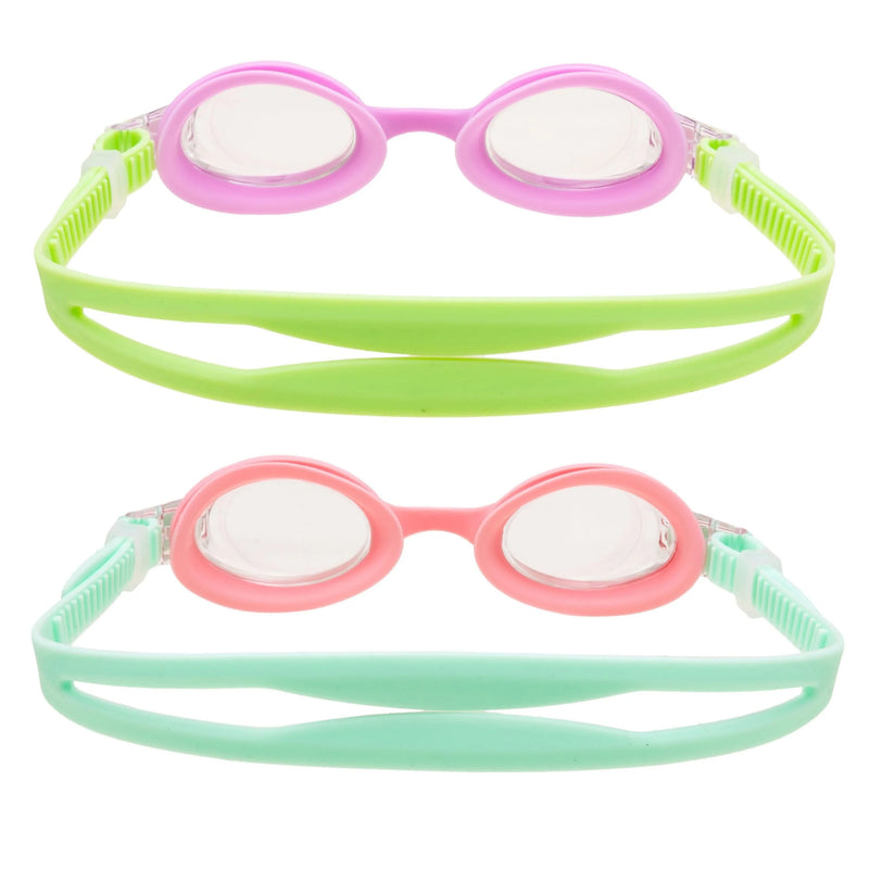 2 Pack Kids Swimming Goggles (Mint & Cyan)