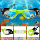 2 Pack Kids Swimming Goggles (Red Black & Green Black)