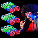 12Pcs LED Glasses with Valentines Day Cards for Kids-Classroom Exchange Gifts
