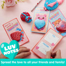 12Pcs Play Foam Animal shape theme with Valentines Day Cards for Kids-Classroom Exchange Gifts