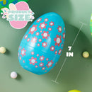 12Pcs Bright Color Plastic Easter Egg Shells 7in