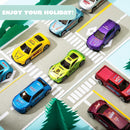 12Pcs Die Cast Cars Prefilled Easter Eggs 3.2in