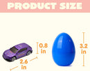 12Pcs Die Cast Cars Prefilled Easter Eggs 3.2in