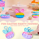 12 Pcs Easter Push Bubble Keychain