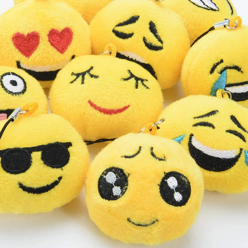12Pcs Emoji Plush Prefilled Easter Eggs 2.25in