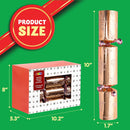 12Pcs Rose Gold Pattern Christmas Cracker Set