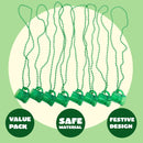 12Pcs St Patrick's Green Mug Bead Necklaces