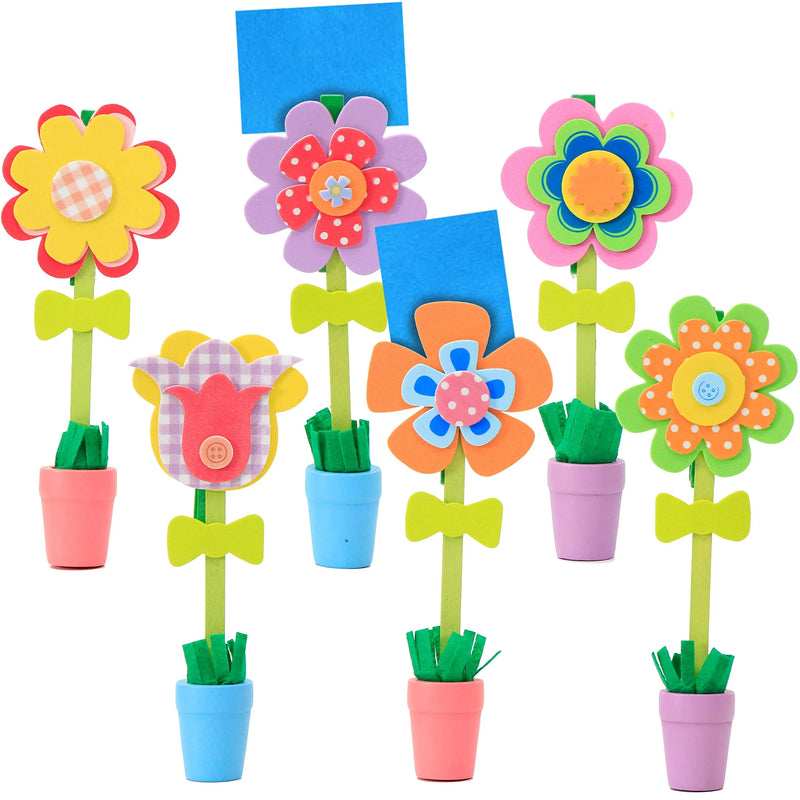 12Pcs Flower Recipe or Picture Holder Craft Kit