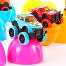 12Pcs 3.8in Monster Pullback Cars Prefilled Easter Eggs