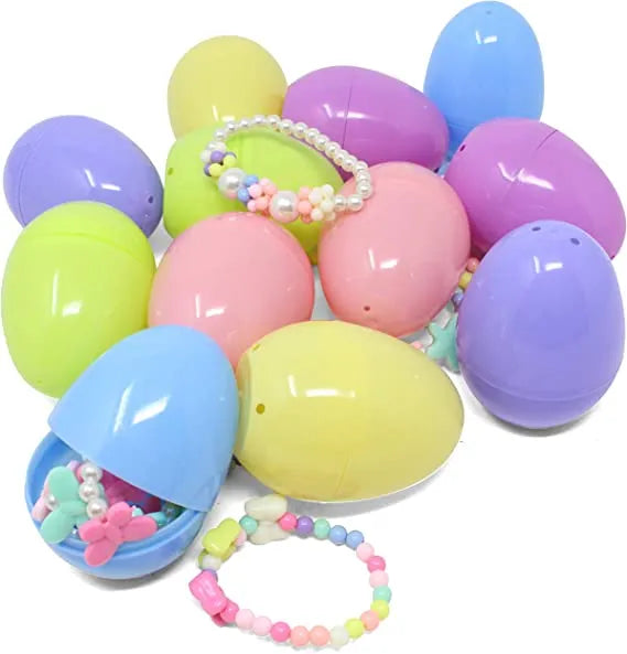 12Pcs Necklaces and Bracelets Prefilled Easter Eggs