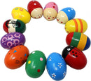 12Pcs 3in Wooden Easter Egg Shakers Maracas