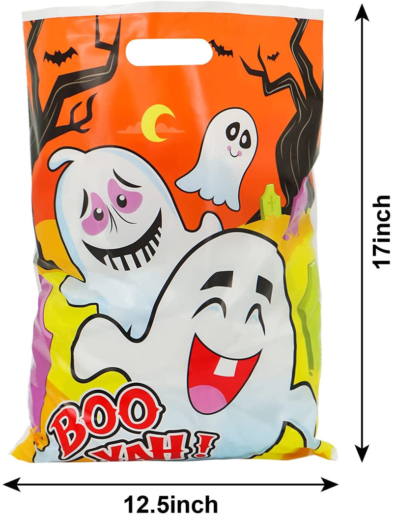 Large Treat Bags with Halloween Figure Designs, 72 Pcs