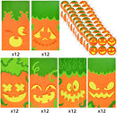 Pumpkin Face Halloween Goodie Bags with Stickers, 72 Pcs